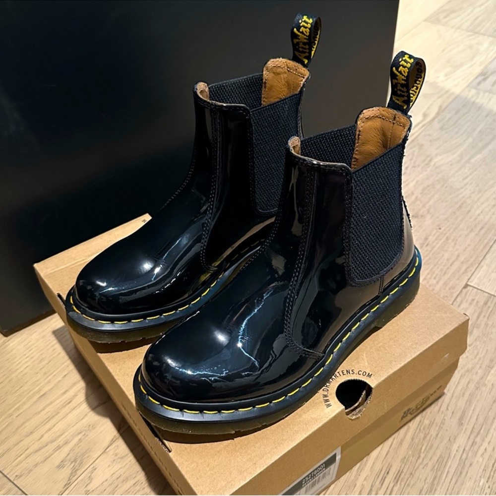 Dr. Martens Patent Leather Chelsea Boots
